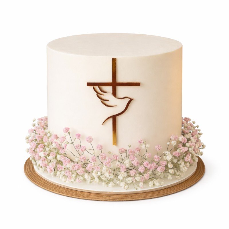 Divine Blossom Cross Cake