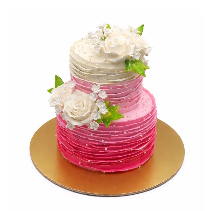 Blush Floral Delight Cake