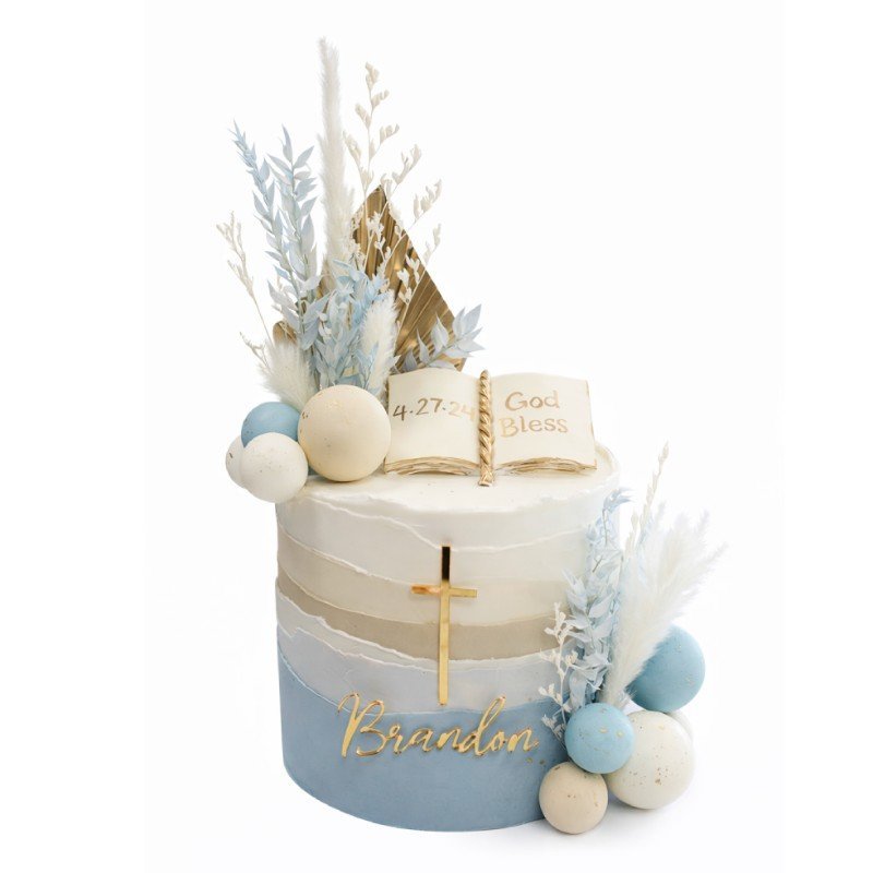 Heavenly Blessings Blue Cake