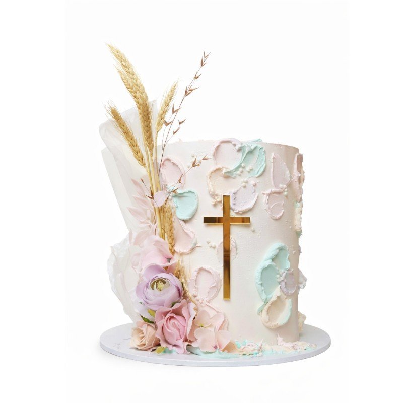 Pastel Grace Communion Cake