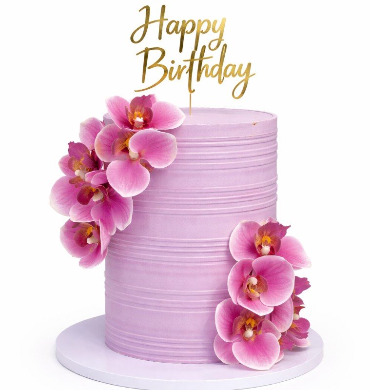 Orchid Elegance Celebration Cake