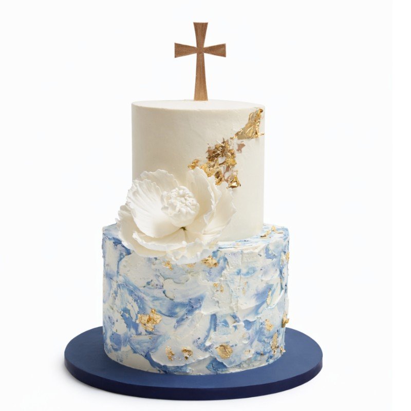 Azure Blessings Marble Cake